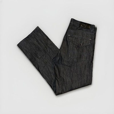 Sean John Jeans Mens Size 32 Black Blue Stitching Vintage Pockets Y2K Diddy