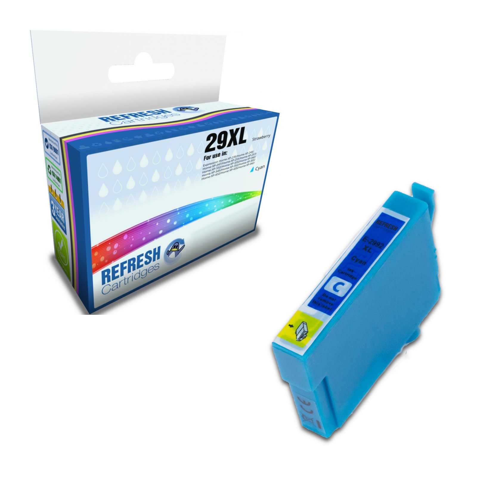 Refresh Cartridges Cyan 29XL Ink Compatible With Epson Printers