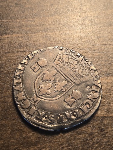 1551-1561 France Henry-Teston Hammered Silver Coin- Very Nice Example!