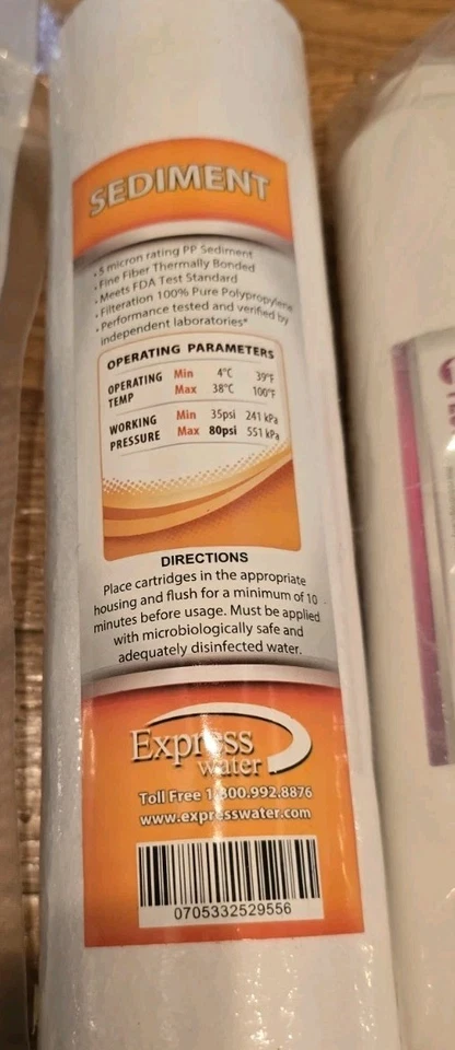 5 Various Express Water Alkaline Reverse Osmosis Water Filtration System Filters - Image 4 of 4