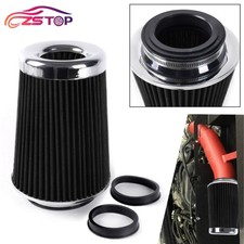Universal Clamp On Cone High Flow Air Intake Filter 9 Tall 3 3.5 4 Inlet