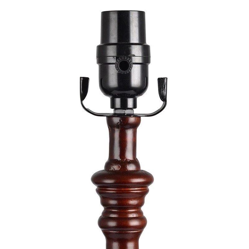 19" Wood Candlestick Table Lamp Base 2 Pack Transitional Design Office Dorm New - Image 4 of 4