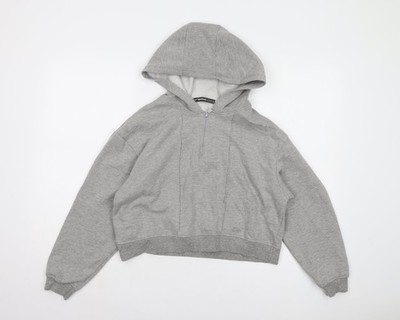 Threadbare Damen grau 1/2 Reißverschluss Hoodie Größe 12