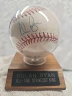 Nolan Ryan Signed Baseball in Display Case Original MLB Autographed Ball