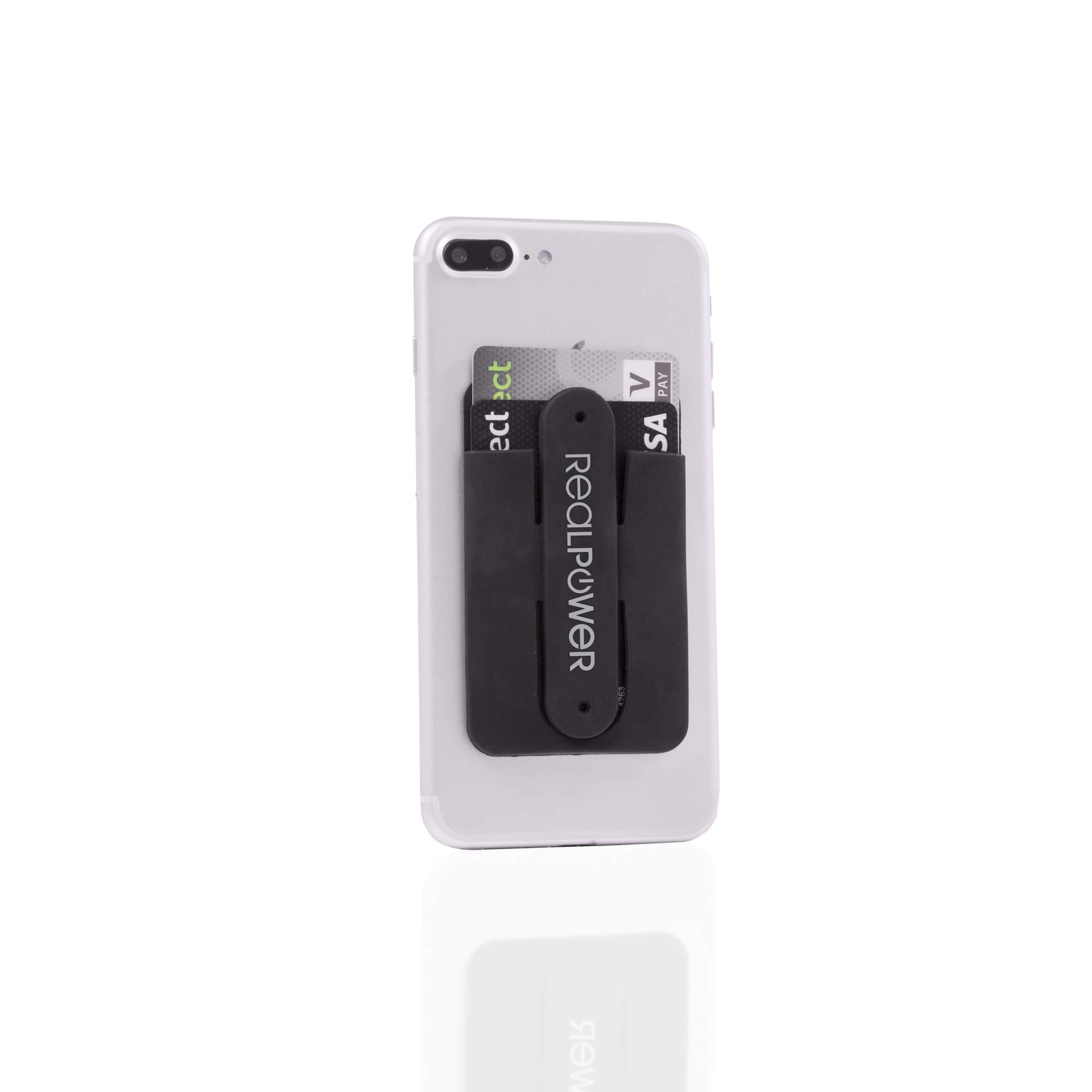 RealPower Smartphonestander + Smart Wallet (Karten NUOVO