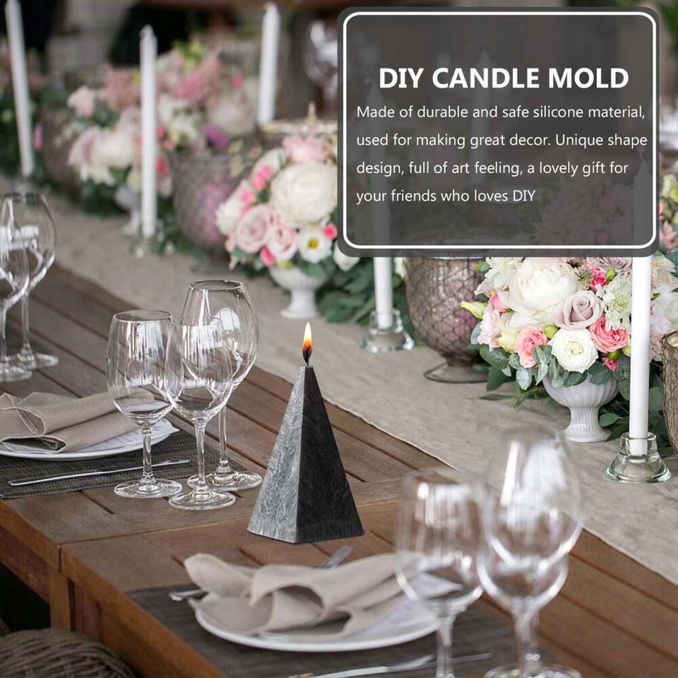 Candle Mold Geometric Pyramid Taper Decorative Making Molds eBay