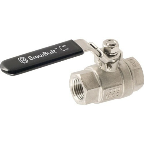 BrewBuilt® Stainless Ball Valve | 1/2" Locking Full Port - Afbeelding 1 van 4