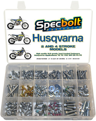 #ad SPECBOLT FASTENERS HUSQVARNA BOLT KIT 2 AND 4 STROKE PLASTICS ENGINE FRAME BODY $66.00