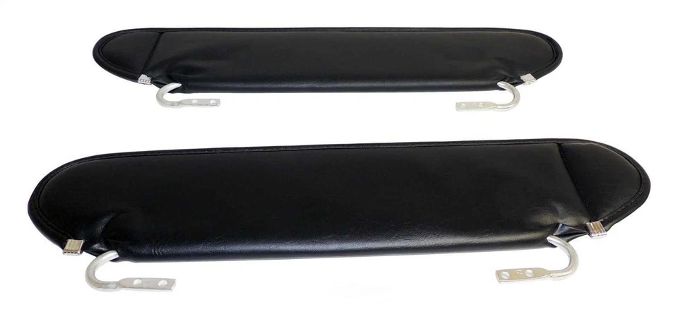 FITS 1987-1995 JEEP WRANGLER BLACK LEFT AND RIGHT SUN VISOR SET - Image 3 of 4