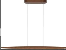 YISDESIGN 51" Wood Linear Pendant Light LED Dimmable Hanging Light Fixture