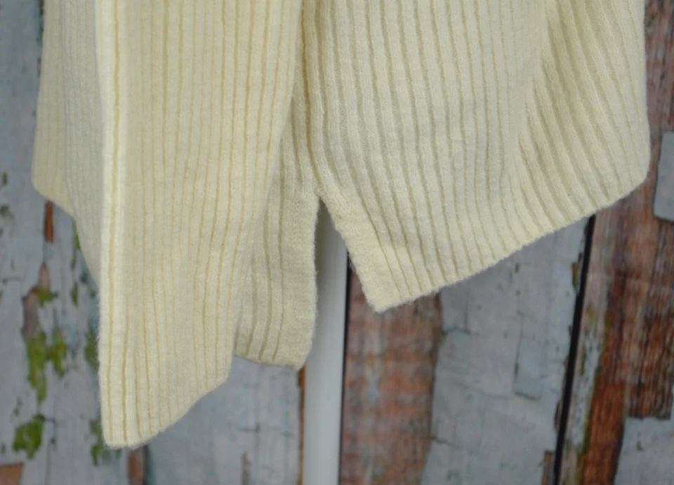 Suéter Gargantilla Cuello Simulado Kensie Top Tejido Acanalado Manga Larga Marfil M Foto 3 de 4