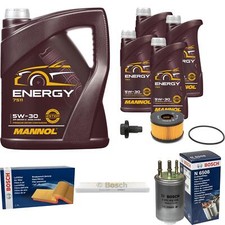 BOSCH Inspektionspaket 9 L MANNOL Energy 5W-30 für Jaguar X-Type CF1 2.2 D
