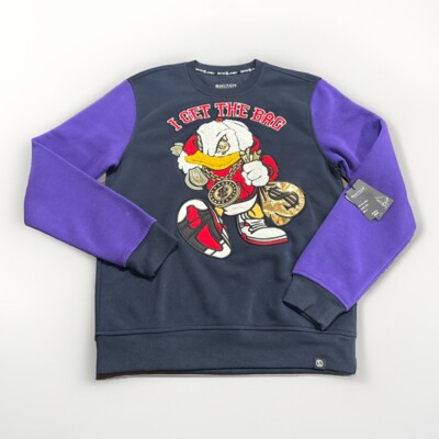 Switch Remarkable Sweatshirt Men s S Small  I Get The Bag  Navy Purple Money