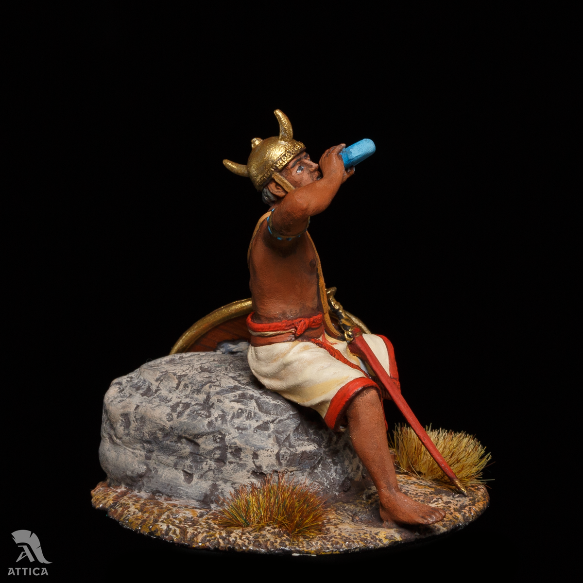 Sherden warrior at rest 54mm Painted Tin Toy Soldier Pre-Sale