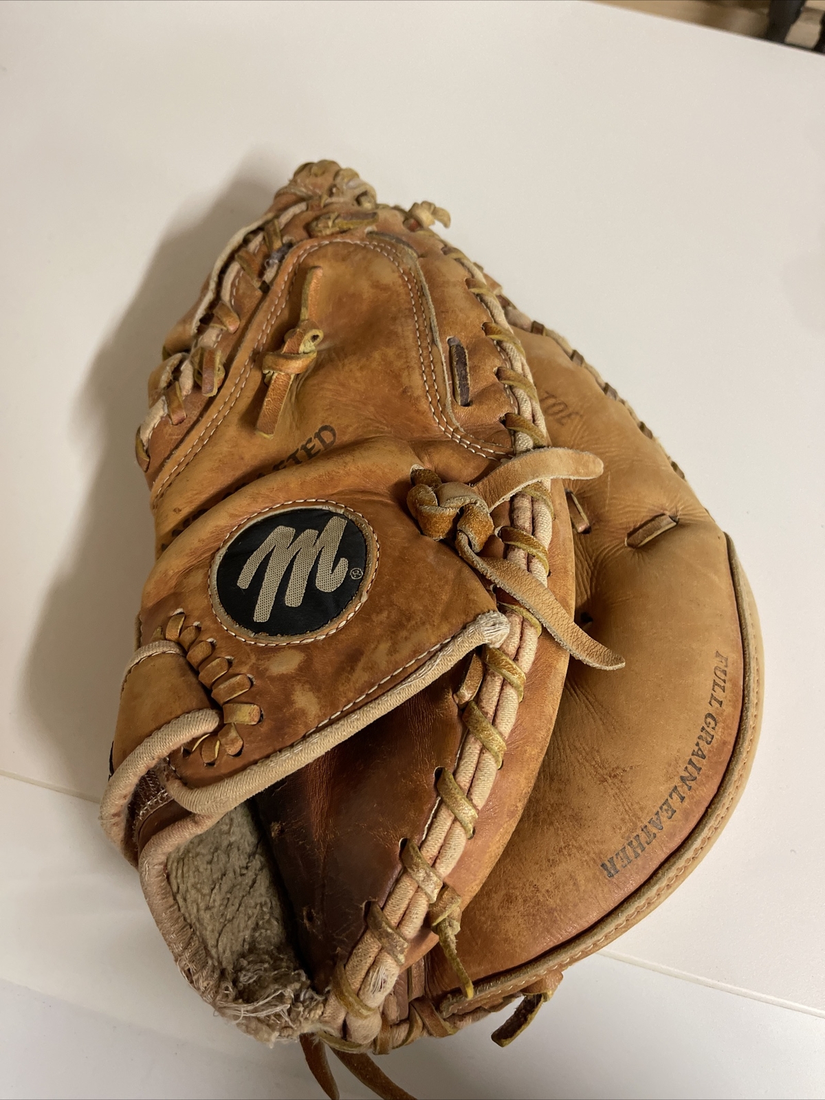 MacGregor mens Leather Catchers mitt, Black, Large US eBay