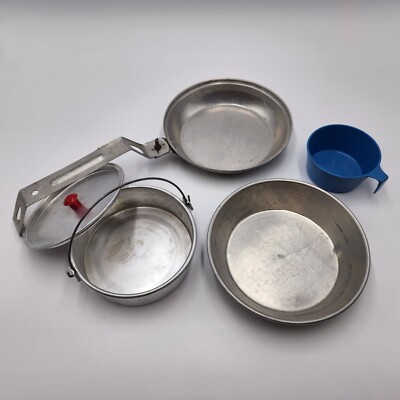 Scouting Pan Vintage Regal Boy Scout Trail Mess Kit w/ Skillet, Cooking Pans Cup and ...