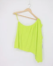 VELVET By Graham & Spencer Vienna One Shoulder Top Citrus S $114 F7