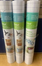 3 PACKS CRICUT REPOSITIONABLE ADHESIVE BACK CLEAR STENCIL VINYL 3-12"x48" ROLLS