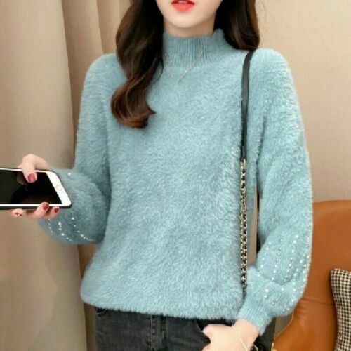 Pull Rose Neuf En Mohair Et Laine, Marque Orfeo, Taille M/L – Étiqueté 119€
