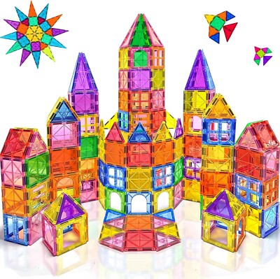 32 Pcs STEM Magnetic Tiles Building Blocks Toys for Kids Ages 3-8 Gift Set