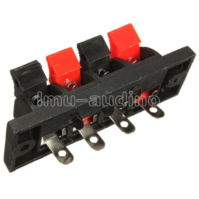 5PCS 4 Way Push Release Plate Stereo Strip Block Speaker Terminal Connector