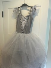 Grey and Silver Women Teenager Ballet Dance Dress, size SA adult small
