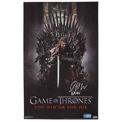 Isaac Hempstead Wright Signed 11x17 Poster Inscribed ''Bran'' (Radtke COA)