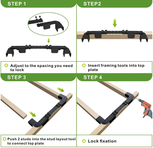 13 in 1 Framing Tools, Stud Layout Tool Stud Framing Spacing Tool ...