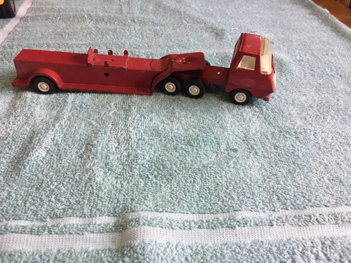 Tonka Vintage Red Metal Semi Truck Hauler