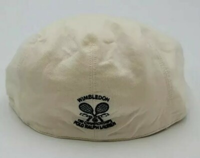Polo Ralph Lauren Wimbleton Tennis Newsboy Cap/Hat White/Ivory Sz