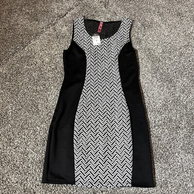 rue 21 bodycon dress - Retro Doll- Black And White Chevron NWT Size M US Size:10