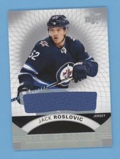 Jack Roslovic 2017-18 Upper Deck Premier Rookie JERSEY RELIC Card #82 LEAFS. rookie card picture
