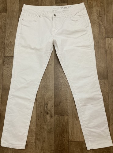 Jigsaw Women’s White Richmond Fit Skinny Fit Denim Jeans UK12 W30 L28 A41