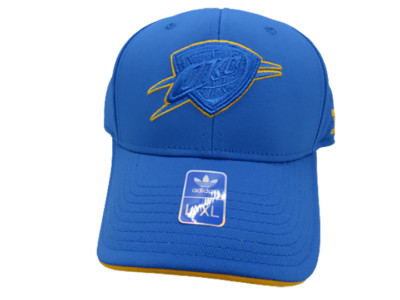 New Oklahoma City Thunder Mens Sizes S/M-L/XL Blue Adidas Fitmax Flexfit Hat $24