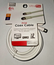 RG6 Coax Cable White TV Antenna Cable Satellite 6ft