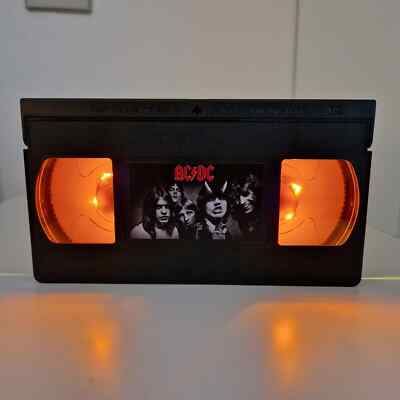 AC/DC Highway to Hell LED VHS Tonband Licht Lampe Geburtstag Weihnachten Geschenkidee Retro