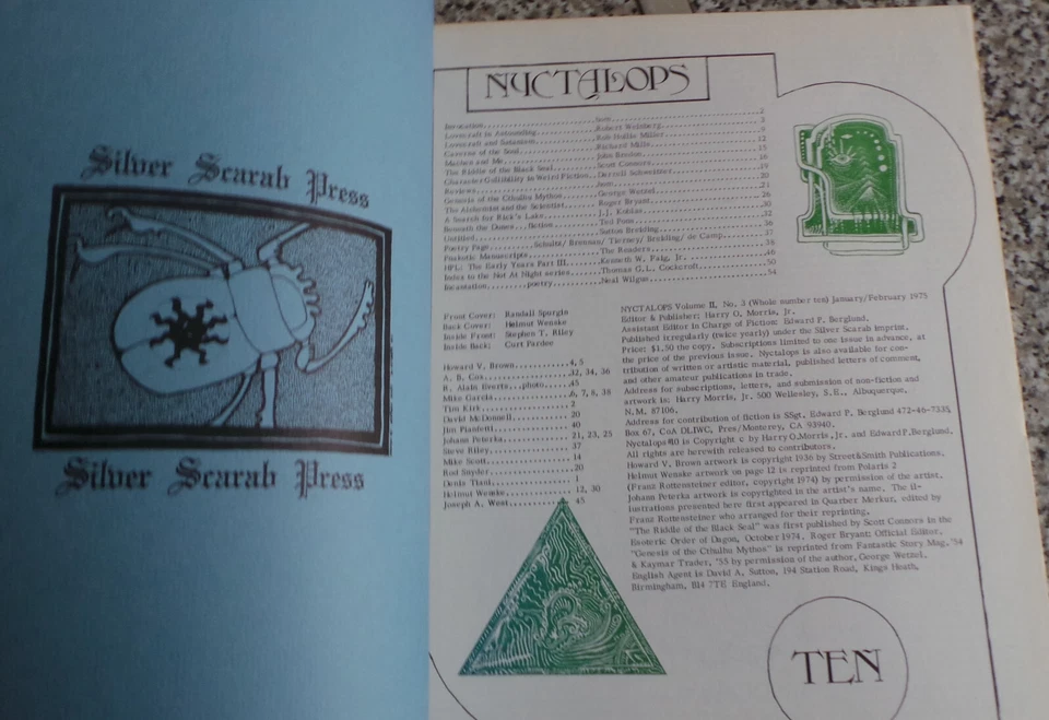 Harry O Morris (Ed) Nyctalops 10 Jan/Feb 1975 H P Lovecraft Cthulhu Horror Ghost - Image 3 of 4