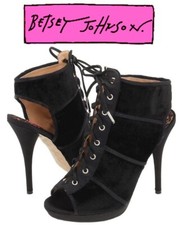 BETSEY JOHNSON BLACK ALISON HEELS SIZES 6, 8,  9