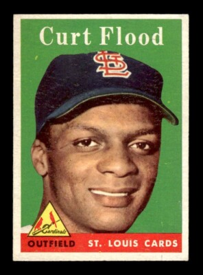 1958 Topps #464 Curt Flood RC - NM - EXACT SCAN  - WRITING ON BACK - EXACT SCAN