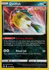 101/198 QWILFISH COMMON CHILLING REIGN POKEMON CARD