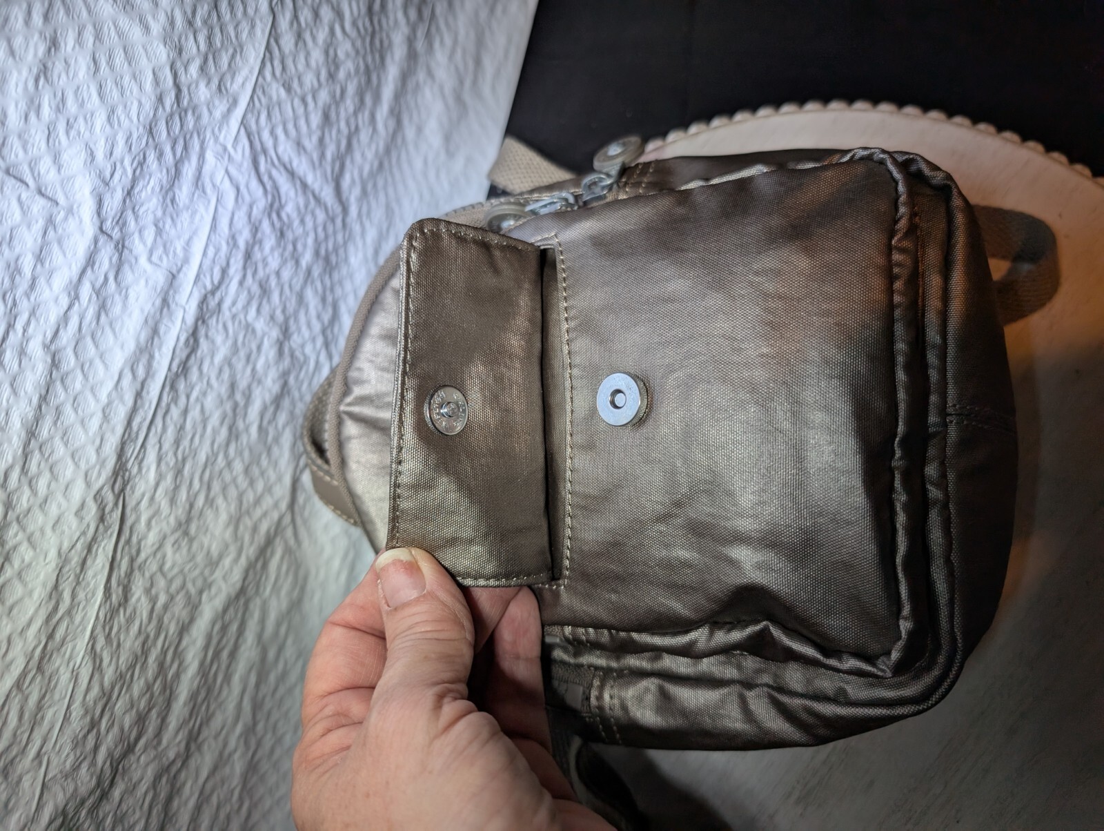 Kipling Mini Backpack Metallic Gold - image 8