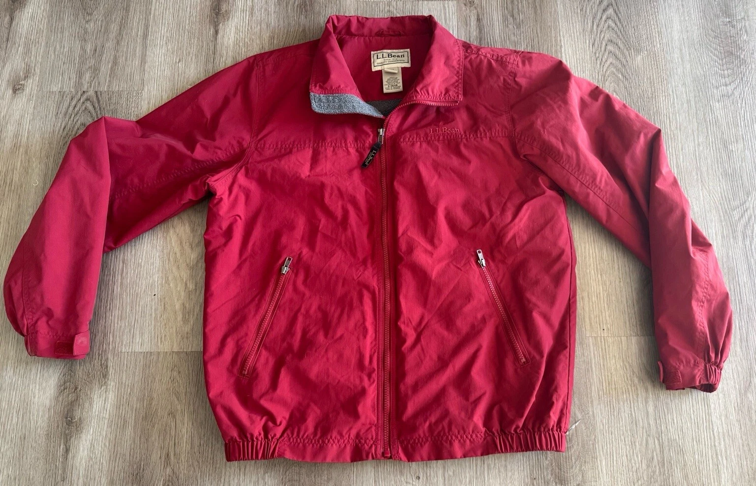 L.L. Bean Red Zip Up Fleece Lined Jacket Men’s Medium