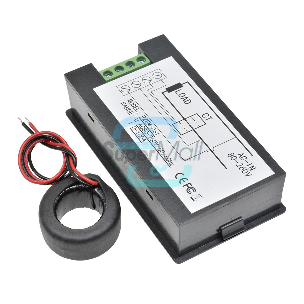 PZEM-061 Multimetro Digitale Voltmetro Amperometro – 80-260V AC, Frequenza 45-65Hz, LCD - Foto 1