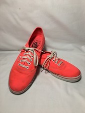 VANS Neon Hot Pink Skateboard Shoes Low Top Lace Up Sneakers Womens 7.5 Mens 6
