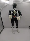 Vintage Black Power Ranger Zach 1993 Bandai Mighty Morphin 8" Action Figure MMPR