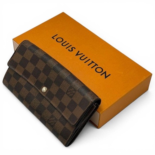 Louis Vuitton Portefeuille Sara Long Wallet Damier Ebene Good Used From Japan