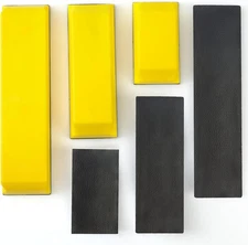 Rectangle Hand Sanding Block Kit With 3 Blocks 5" 73/4" And 10" Set Hook & Loop