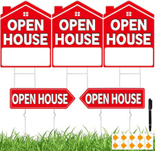 Open House Signs for Real Estate 5 Pack, 17"X13" Open House Sign Double Sided Wa
