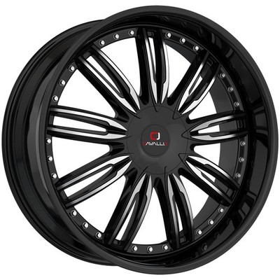 Cavallo CLV-54 22x9.5 5x115/5x120 +15mm Black/Machined Wheel Rim 22'' Inch