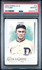 Ty Cobb 2020 Topps Allen & Ginter #74 - PSA 10 - GEM MINT - Baseball Legend